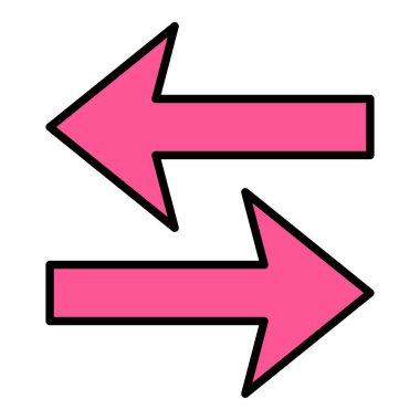 Sol Sağ vektör simgesi. Yazdırma, mobil ve web uygulamaları için kullanılabilir.