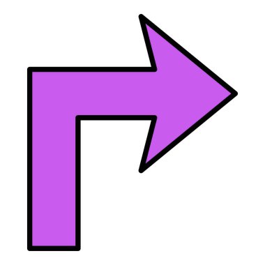 Sağa vektör simgesini çevir. Yazdırma, mobil ve web uygulamaları için kullanılabilir.