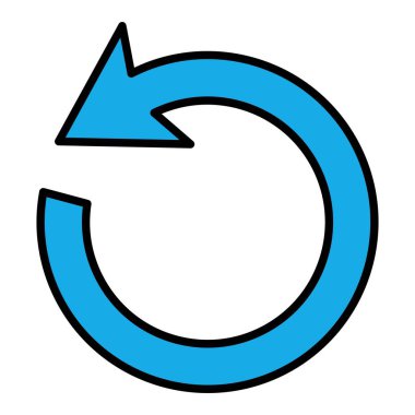 Vektör simgesini geri al. Yazdırma, mobil ve web uygulamaları için kullanılabilir.