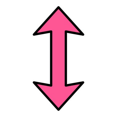 Dikey vektör simgesi. Yazdırma, mobil ve web uygulamaları için kullanılabilir.