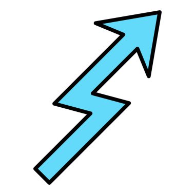 Zigzag vektör simgesi. Yazdırma, mobil ve web uygulamaları için kullanılabilir.