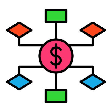 Diyagram vektör simgesi. Yazdırma, mobil ve web uygulamaları için kullanılabilir.