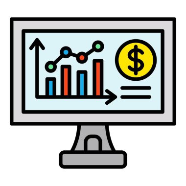 Borsa vektör simgesi. Yazdırma, mobil ve web uygulamaları için kullanılabilir.