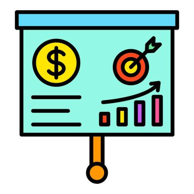 Pazarlama Stratejisi vektör simgesi. Yazdırma, mobil ve web uygulamaları için kullanılabilir.