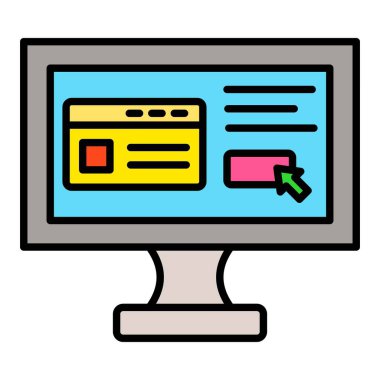 Çevrimiçi Ödeme vektör simgesi. Yazdırma, mobil ve web uygulamaları için kullanılabilir.