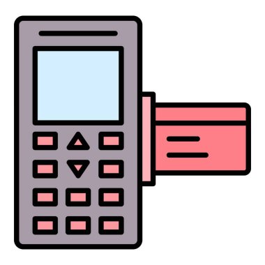 Terminal vektör simgesi gönder. Yazdırma, mobil ve web uygulamaları için kullanılabilir.