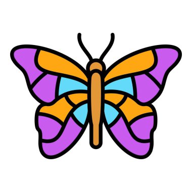 Kelebek vektör simgesi. Yazdırma, mobil ve web uygulamaları için kullanılabilir.