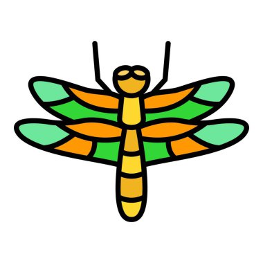 Yusufçuk vektör simgesi. Yazdırma, mobil ve web uygulamaları için kullanılabilir.