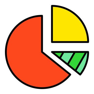 Pie Chart vektör simgesi. Yazdırma, mobil ve web uygulamaları için kullanılabilir.