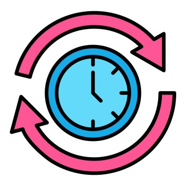 Zaman Çemberi vektör simgesi. Yazdırma, mobil ve web uygulamaları için kullanılabilir.