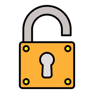 Vektör simgesini aç. Yazdırma, mobil ve web uygulamaları için kullanılabilir.