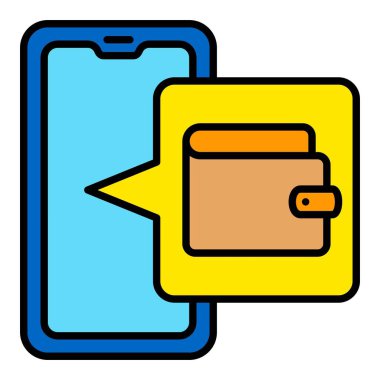 Cüzdan vektör simgesi. Yazdırma, mobil ve web uygulamaları için kullanılabilir.