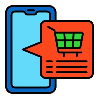 Alışveriş vektörü ikonu. Yazdırma, mobil ve web uygulamaları için kullanılabilir.