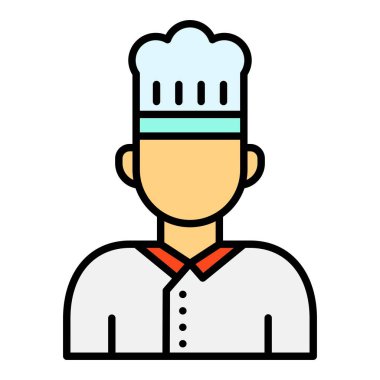 Şef vektör simgesi. Yazdırma, mobil ve web uygulamaları için kullanılabilir.