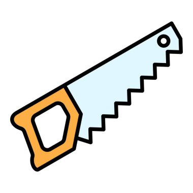 El testeresi vektör simgesi. Yazdırma, mobil ve web uygulamaları için kullanılabilir.