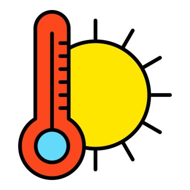 Sıcak vektör simgesi. Yazdırma, mobil ve web uygulamaları için kullanılabilir.