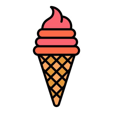 Dondurma vektör simgesi. Yazdırma, mobil ve web uygulamaları için kullanılabilir.