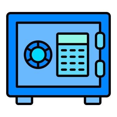 Güvenli Kutu vektör simgesi. Yazdırma, mobil ve web uygulamaları için kullanılabilir.