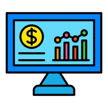 Analitik vektör simgesi. Yazdırma, mobil ve web uygulamaları için kullanılabilir.