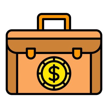 Evrak çantası vektör simgesi. Yazdırma, mobil ve web uygulamaları için kullanılabilir.