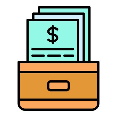 Arşiv vektör simgesi. Yazdırma, mobil ve web uygulamaları için kullanılabilir.