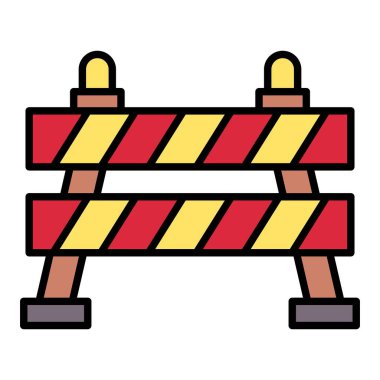 Bariyer vektör simgesi. Yazdırma, mobil ve web uygulamaları için kullanılabilir.