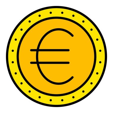 Euro vektör simgesi. Yazdırma, mobil ve web uygulamaları için kullanılabilir.