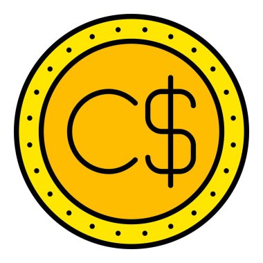 Kanada Doları vektör simgesi. Yazdırma, mobil ve web uygulamaları için kullanılabilir.