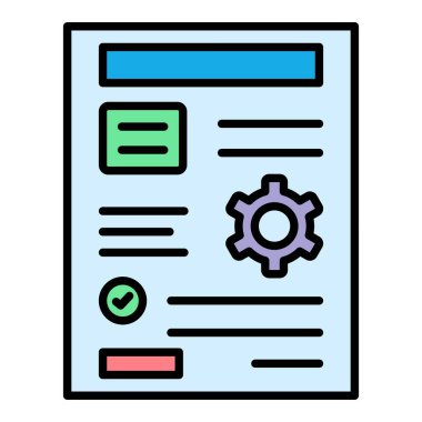 Proje Yönetimi vektör simgesi. Yazdırma, mobil ve web uygulamaları için kullanılabilir.