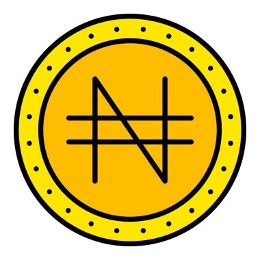 Naira vektör simgesi. Yazdırma, mobil ve web uygulamaları için kullanılabilir.
