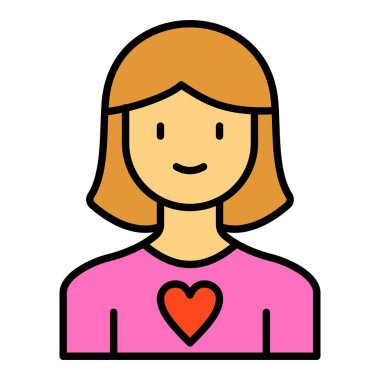 Anne vektör simgesi. Yazdırma, mobil ve web uygulamaları için kullanılabilir.