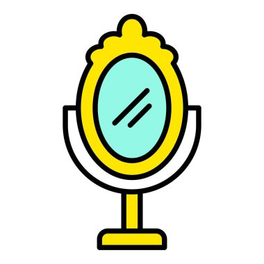 Ayna vektör simgesi. Yazdırma, mobil ve web uygulamaları için kullanılabilir.