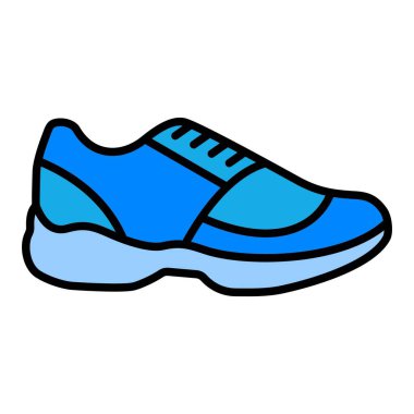 Sneaker vektör simgesi. Yazdırma, mobil ve web uygulamaları için kullanılabilir.