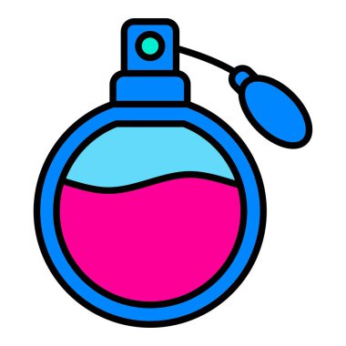 Parfüm vektör simgesi. Yazdırma, mobil ve web uygulamaları için kullanılabilir.