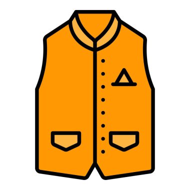 Yelek vektör simgesi. Yazdırma, mobil ve web uygulamaları için kullanılabilir.