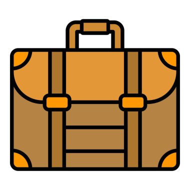 Evrak çantası vektör simgesi. Yazdırma, mobil ve web uygulamaları için kullanılabilir.