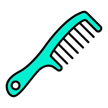 Saç tarak vektör simgesi. Yazdırma, mobil ve web uygulamaları için kullanılabilir.