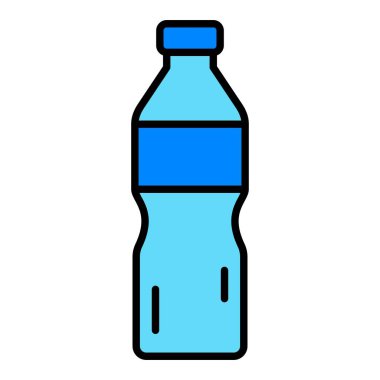 Su şişesi vektör simgesi. Yazdırma, mobil ve web uygulamaları için kullanılabilir.