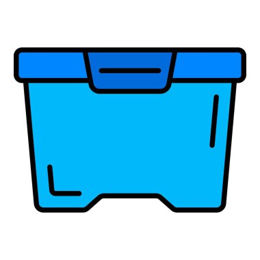 Yiyecek kabı vektör simgesi. Yazdırma, mobil ve web uygulamaları için kullanılabilir.