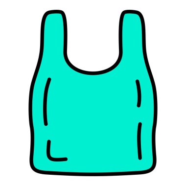 Plastik Torba vektör simgesi. Yazdırma, mobil ve web uygulamaları için kullanılabilir.