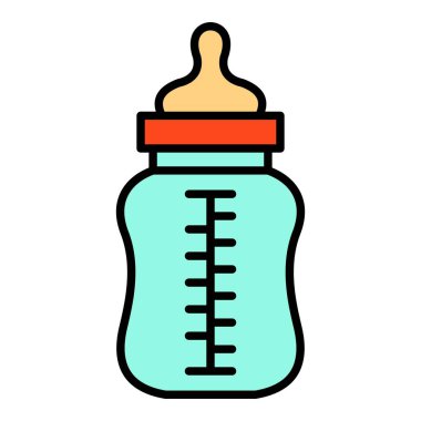 Bebek Şişe vektör ikonu. Yazdırma, mobil ve web uygulamaları için kullanılabilir.