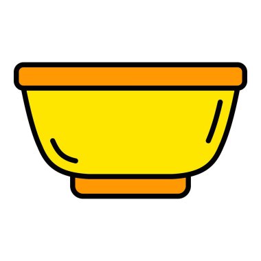 Bowl vektör simgesi. Yazdırma, mobil ve web uygulamaları için kullanılabilir.