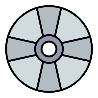 Cd vektör simgesi. Yazdırma, mobil ve web uygulamaları için kullanılabilir.