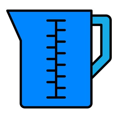 Sürahi vektör simgesi ölçülüyor. Yazdırma, mobil ve web uygulamaları için kullanılabilir.