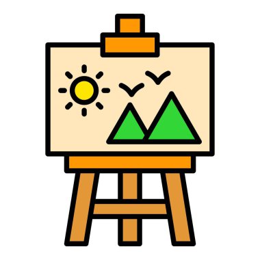 Tuval vektör simgesi. Yazdırma, mobil ve web uygulamaları için kullanılabilir.