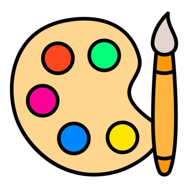 Renk Paleti vektör simgesi. Yazdırma, mobil ve web uygulamaları için kullanılabilir.