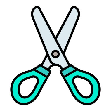 Makas vektör simgesi. Yazdırma, mobil ve web uygulamaları için kullanılabilir.