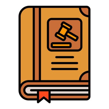 Law Book vektör simgesi. Yazdırma, mobil ve web uygulamaları için kullanılabilir.