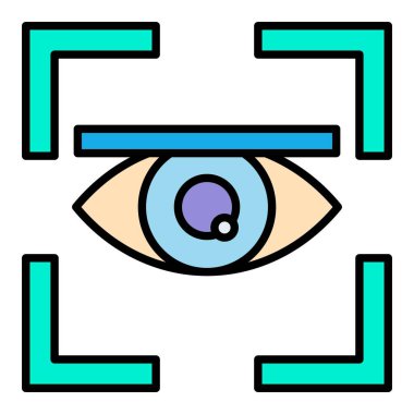 Göz Tarayıcı vektör simgesi. Yazdırma, mobil ve web uygulamaları için kullanılabilir.