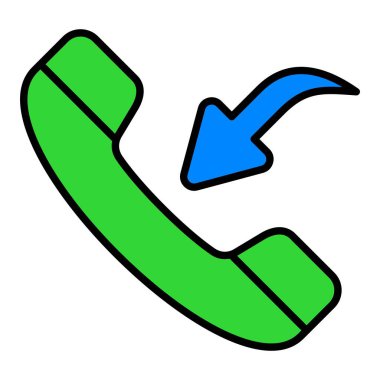 Gelen Arama vektör simgesi. Yazdırma, mobil ve web uygulamaları için kullanılabilir.